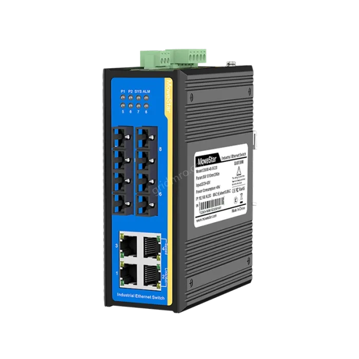 [100 Gigabit 4 Optical 4 Electrical] Ring Network Management Industrial Switch