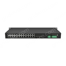 2 Ports 100M F(x) + 24 Ports 10/100M T(x) Rack-mount Unmanaged Industrial Ethernet Switch
