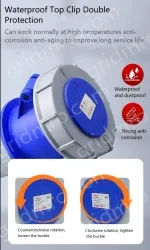 4 pole 63A Surface mounted socket